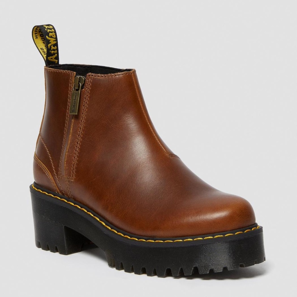Dr. Martens Women's Rometty II Quad Platform  Chelsea BUTTERSCOTCH ORLEANS